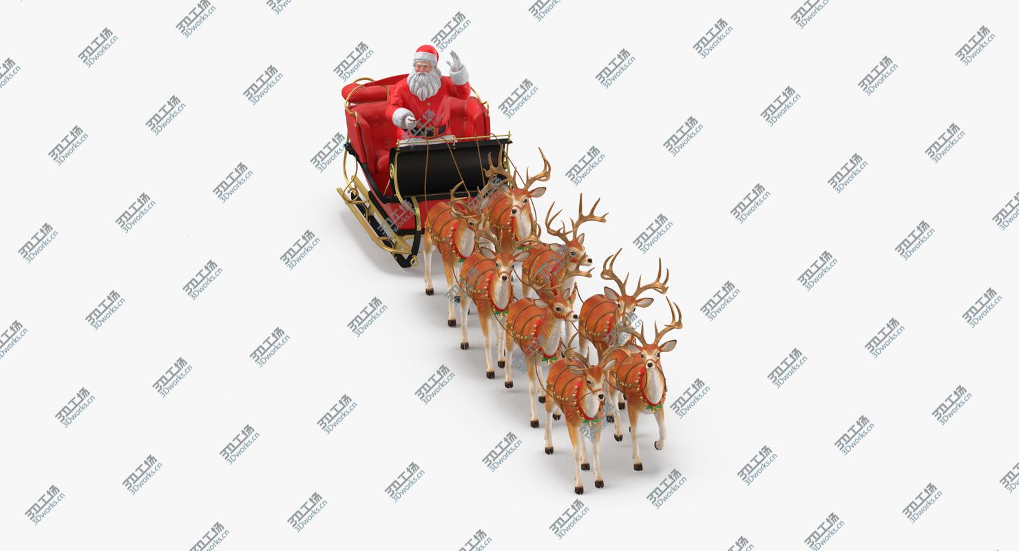 images/goods_img/2021040234/Santa Claus with Sleigh and Reindeer Walking 3D model/4.jpg